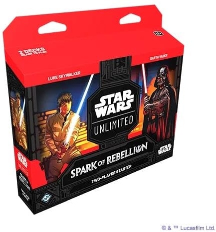 Star Wars TCG: Unlimited - Spark of Rebellion - für 2-Spieler-Starter Set - ENGLISCH + Heartforcards® Versandschutz