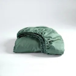 Spannbettlaken CINDERELLA "Spannbettlaken (bis 25 cm)", grün, B:120cm L:200cm, Renforcu00e9, Obermaterial: 100% Baumwolle, Laken, Fühlt sich angenehm auf der Haut an