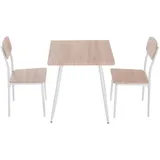 Homcom Esstischgruppe 3-tlg. beige