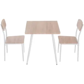 Homcom Esstischgruppe 3-tlg. beige