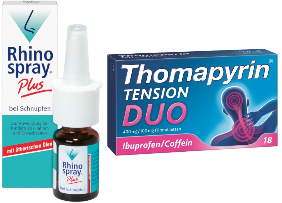 Thomapyrin und Rhinospray Set