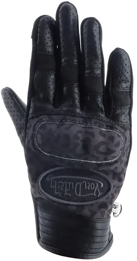 Von Dutch Palavas Air Sommerhandschuhe - Black / Black Leo - 7