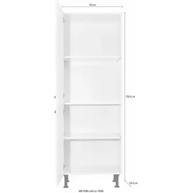 kochstation Seitenschrank KS-Cara 60 x 58,4 x 176,6 cm Weiß