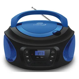 Cyberlux Tragbarer CD-Player Kinder Radio | AUX-In | Kopfhöreranschluss | Radio | Boombox blau