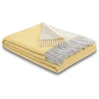 Biederlack Soft Impression im Doubleface-Look Kuscheldecke 150 x 200 cm Gelb/Weiß