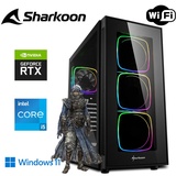 Gaming PC - Intel i5 - GeForce RTX 3060 - 32GB RAM - 1TB M.2 SSD - SHARKOON RGB Gehäuse mit gehärtetem Glas - WLAN - Windows 11 Pro - Gamer PC