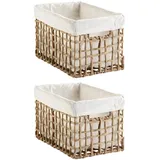 Home4You Aufbewahrungskorb 30 x 19 cm Beige/Braun