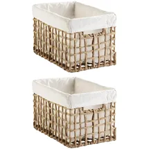 Home4You Aufbewahrungskorb 30 x 19 cm Beige/Braun