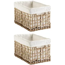 Home4You Aufbewahrungskorb 30 x 19 cm Beige/Braun
