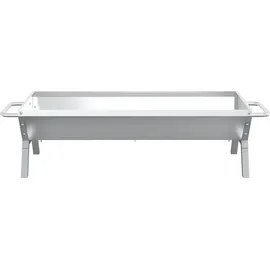 vidaXL Grill Silbern 118x42x30,5 cm