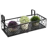 Blumenregal aus Eisen, zum Aufhängen, Blumentopf-Ständer, Pflanzenaufbewahrung, Geländer, Regal, Dekoration, spart Platz und verschönert jeden Innen- und Außenbereich für Balkon, Garten