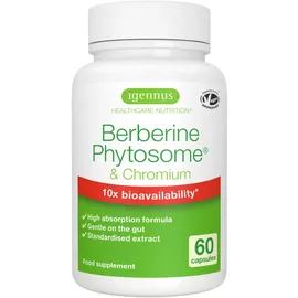 Igennus Healthcare Nutrition Fortschrittliches Berberin Phytosom 550 mg & Chrom Picolinat Kapseln 60 St.