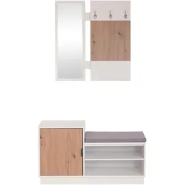 Hti-Living Garderobenpaneel Dana Weiß