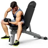 JOROTO Hantelbank | Praktische Fitnessbank, geeignet als Schrägbank & Flachbank Bankdrücken Bank für Ganzkörpertraining | MD80, Folding Flach Einstellbar Bauch