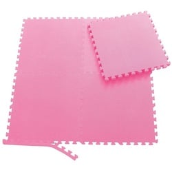 Sporttrend 24 Bodenschutzmatte 4 Schutzmatten + 8 Randstücke Pink, Bodenschutzmat, Schutzmatte Bodenschutzmatte Fitnessmatte Sportmatte Trainingsmatte Yogamatte Übungsmatte Unterlegmatte Turnmatte Puzzlematte Bodenmatte