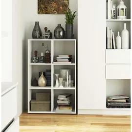Akord Bücherregal 70,5 x 33 x 109 cm Weiß