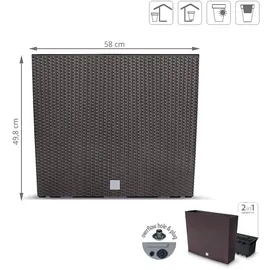 Prosperplast Rato Case 58 x 18 x 49,8 cm Erdbraun