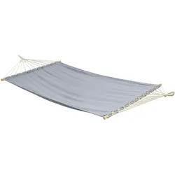 AMANKA XXL Stabhängematte 200x120 Doppelhängematte 2 Personen Garten Hängematte Grau