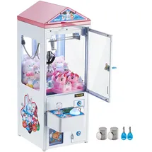 Vevor Greifautomat, 0–80 mm Backendurchmesser, 0–130 mm Backenhub, Kran-Gewinngreifer, kommerzielles Arcade-Spielspielzeug, cooler, lustiger Greif-und-Gewinn-Automat mit Licht und Ton, Kinder-Verkaufsautomat, Jungen und Mädchen
