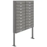 AL Briefkastensysteme Standbriefkasten 20 Fach Grau