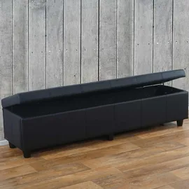 MCW Sitzbank Kriens XXL Schwarz 180 x 45 x 45 cm