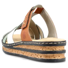 Rieker Damen Pantoletten 62989-90 bunt Gr. 39