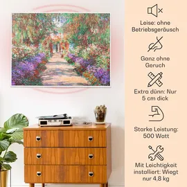 Klarstein Infrarotheizung mit Thermostat, 500W Elektroheizung, Smart Home Bild-Infrarotheizung zur Wandmontage, IR mit IoT/WiFi App-Control, Feucht... - Bunt