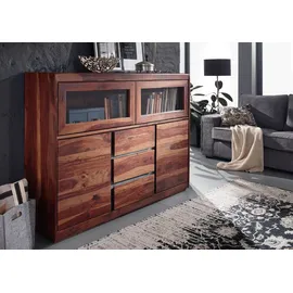 MASSIVMOEBEL24.DE Highboard 150 x 115 x 40 cm Braun