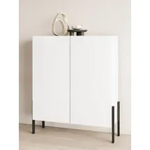 INOSIGN Kommode »Jukon, Breite 110 cm, moderne grifflose Hochschrank, 2Türen«, Highboard mit viel Stauraum, push-to-open-Funktion, weiß
