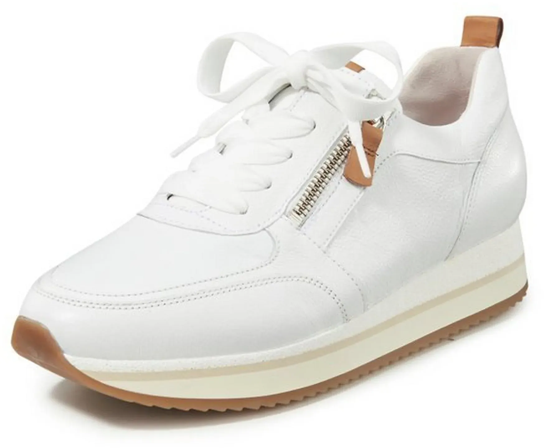 Les sneakers en cuir  Gabor blanc