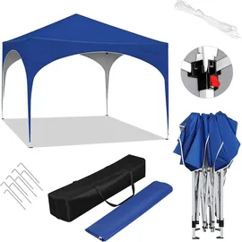Woltu Faltpavillon 3 x 3 m inkl. 4 Seitenteile Blau