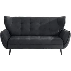 2-Sitzer LEONIQUE "Ariana", schwarz, B:191cm, 90% Polyester 10% Polyamid, Sofas