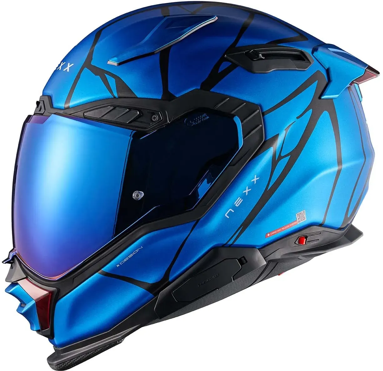 NEXX Helm X.WST3 B-SIDE CARBON SKY Blau Matt - L
