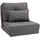 Homcom Schlafsessel 2 in 1 Leinen 60 x 80 x 56 cm Dunkelgrau mit Kissen