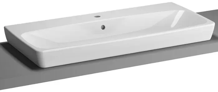VitrA Metropole Aufsatzwaschtisch 5664B003-0973 weiß, 100x46cm, geschliffen, Überlauf/Hahnloch mittig