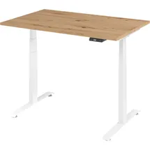 bümö Schreibtisch elektrisch Lite Asteiche braun / Weiß