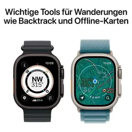 Apple Watch Ultra 3 GPS + Cellular 49 mm Titangehäuse Schwarz Milanese Loop Schwarz L