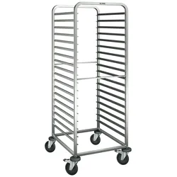 B.PRO RWR 161, Regalwagen aus rostfreiem Edelstahl mit stahlverzinkten Rollen, fahrbar