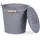 Relaxdays Ascheeimer mit Deckel 12 l grau
