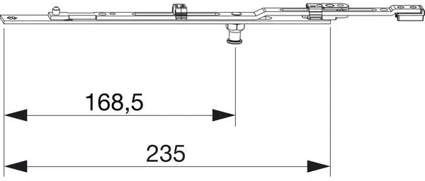 MACO MM Stulpverlängerung i.S. verlängerbar für Bodenschwelle 18L, L=235 mm