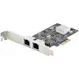 Startech StarTech.com 2-Port 2.5Gbps NBASE-T PCIe Network Card, Intel I225-V, Dual-Port Computer LAN Karte, Multi-Gigabit NIC, PCI Express Server Netzwerkkarte, 2.5G Ethernet Adapter (PR22GI-NETWORK-CARD)
