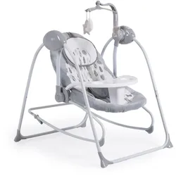Moni elektrische Babywippe Rhea 2 in 1 Musik Schaukelstuhl Fernbedienung, Timer grau
