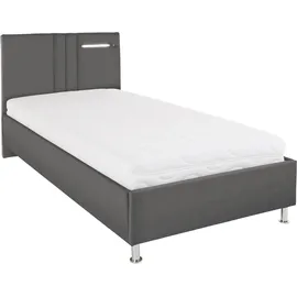 Westfalia Schlafkomfort Elba 100 x 200 cm Kaltschaummatratze | H2 | mit LED-Beleuchtung Microfaser anthrazit