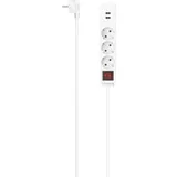 Hama Steckdosenleiste 3-fach USB-A 17W Schalter 1,4 m Weiß