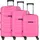 polestream Strz by Asteroid Koffer-Set 3-tlg. rosa/pink