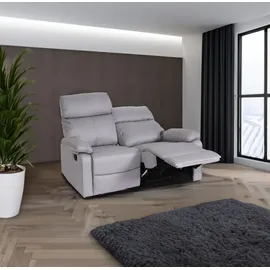 MCW 2er Kinosessel MCW-L93, Relaxsessel Fernsehsessel Sofa, Armlehne Liegefunktion Nosagfederung Stoff/Textil ~ dunkelgrau