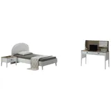 aea Kinderzimmer Set Modern Einzelbett Nachttisch, Funktionaler Schreibtisch, Design