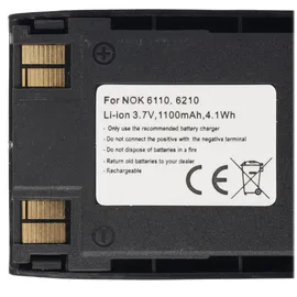 AccuCell Akku passend für Nokia 6110, 6210, BPS-2, BLS-2N Li-Ion-Akku 3,7 Volt 1100mAh 4,1Wh