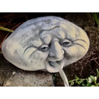 Steinfigur Wasserspeier Kopf Garten Deko-Gartenfigur Koi Teich Wasserspucker W7
