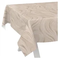 ANRO Wachstuchtischdecke Wachstischdecke Wachstuch Tischdecke abwaschbar Gartentischdecke Abstrakt Beige